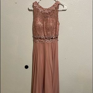Maxi rose gold dress